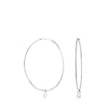 TOUS Pendientes de Aro de Plata de Primera Ley para Mujer con Motivo de 4 cm y Cierre Criolla, Elegante y Versátil, Colección Bear