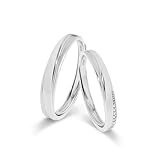 Meissa 2 Piezas Anillos Pareja para Hombres y Mujeres 925 Plata Anillos de Boda Alianza Ajustable Anillo de Promesa Anillos Pareja Juego (Juego de Dos Anillos)