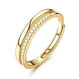 Adramata Anillos Mujer Plata de Ley 925 Anillos de Compromiso Alianzas Boda Anillo de Promesa Anillo Ajustable para Pulgar Anillos Mujer Oro Anillo Plata Oro Rosa Regalos para Mujer