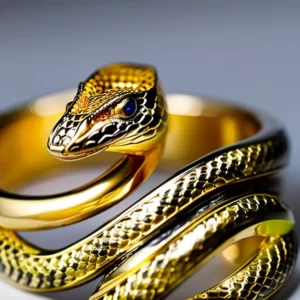 anillo de serpiente de oro