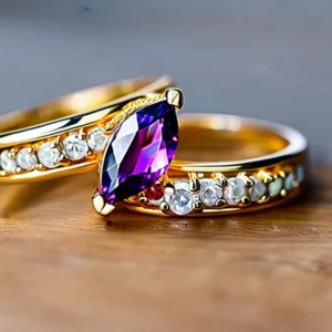 anillos de oro con piedras para mujer